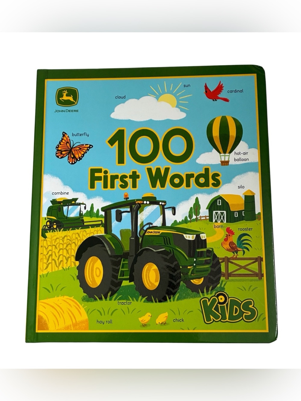 3/$15🎉 JOHN DEERE ‘100 FIRST WORDS’ KIDS BOARD BOOK